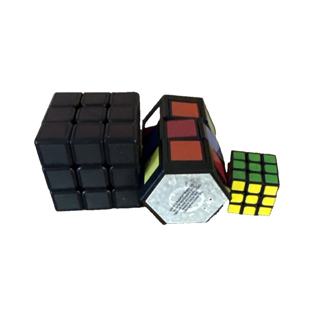 3 Lot Rubik's 3x3 Phantom Cube, Mini Cube, McDonald’s Rubix Pyramid - Picture 2 of 8